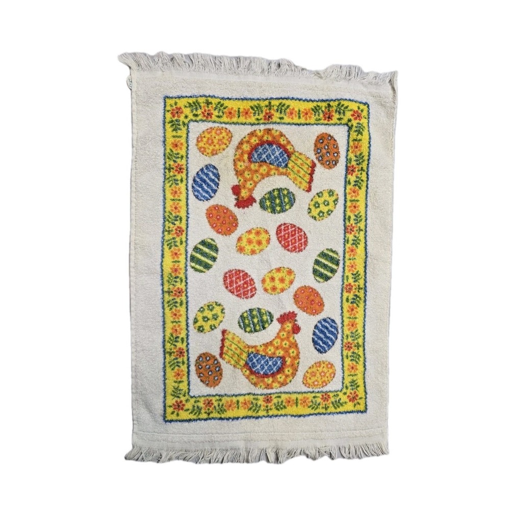Vintage Cannon Retro Chicken and Eggs Kitchen Towel Mod Color Tea Towel